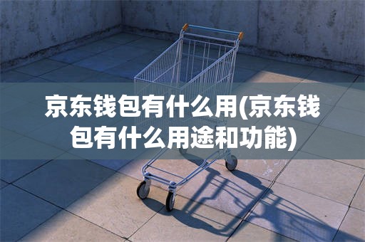 京东钱包有什么用(京东钱包有什么用途和功能)