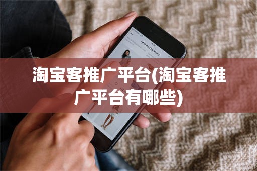 淘宝客推广平台(淘宝客推广平台有哪些)