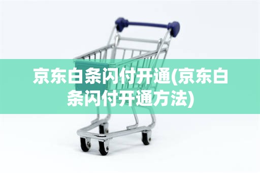 京东白条闪付开通(京东白条闪付开通方法)