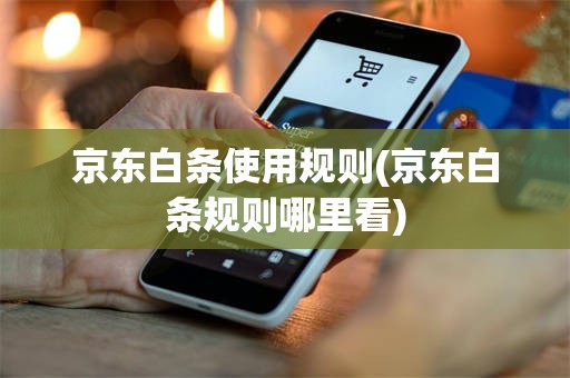 京东白条使用规则(京东白条规则哪里看)