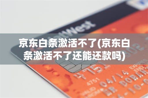 京东白条激活不了(京东白条激活不了还能还款吗)