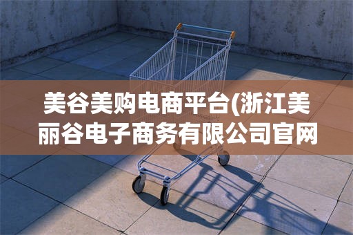 美谷美购电商平台(浙江美丽谷电子商务有限公司官网)