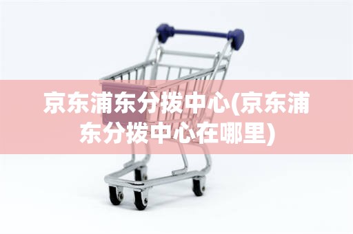 京东浦东分拨中心(京东浦东分拨中心在哪里)