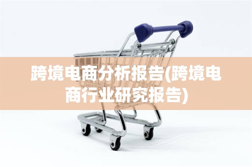 跨境电商分析报告(跨境电商行业研究报告)