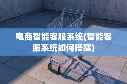 电商智能客服系统(智能客服系统如何搭建)