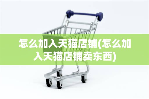 怎么加入天猫店铺(怎么加入天猫店铺卖东西)
