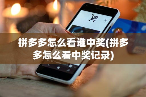 拼多多怎么看谁中奖(拼多多怎么看中奖记录)
