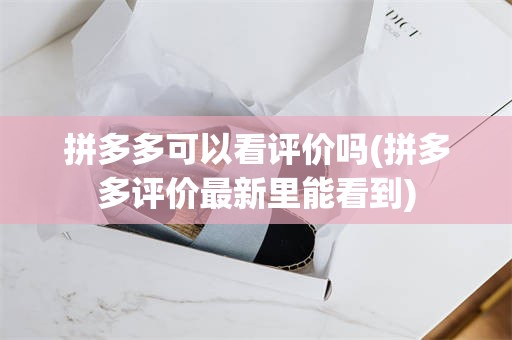 拼多多可以看评价吗(拼多多评价最新里能看到)