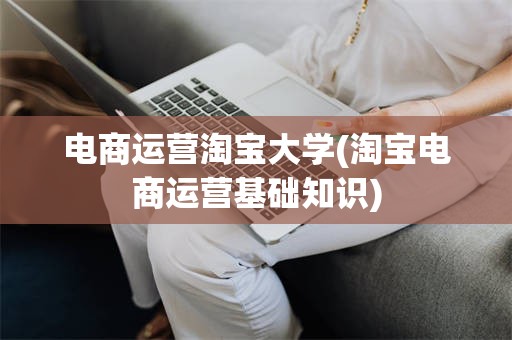电商运营淘宝大学(淘宝电商运营基础知识)