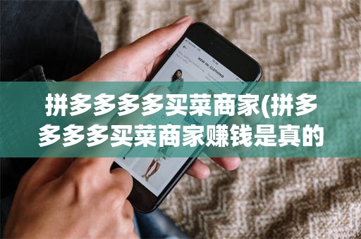 拼多多多多买菜商家(拼多多多多买菜商家赚钱是真的吗)