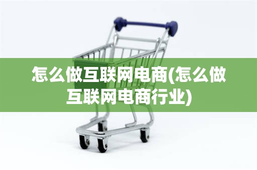 怎么做互联网电商(怎么做互联网电商行业)