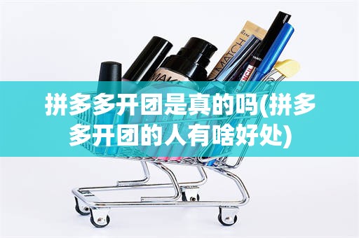 拼多多开团是真的吗(拼多多开团的人有啥好处)