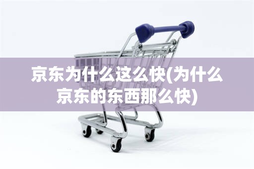 京东为什么这么快(为什么京东的东西那么快)