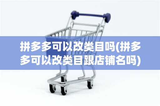 拼多多可以改类目吗(拼多多可以改类目跟店铺名吗)