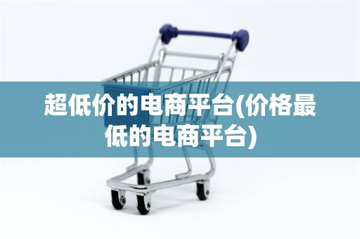 超低价的电商平台(价格最低的电商平台)