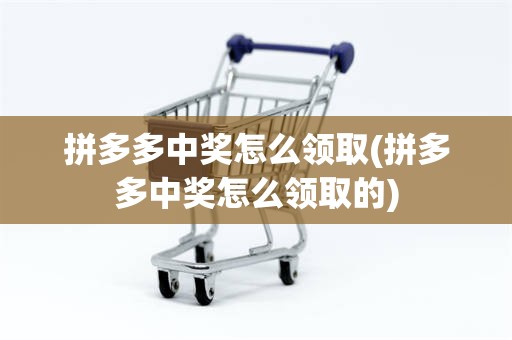 拼多多中奖怎么领取(拼多多中奖怎么领取的)