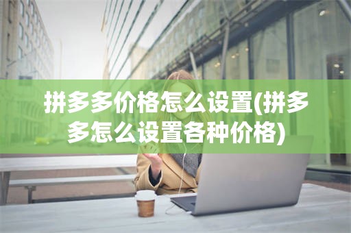 拼多多价格怎么设置(拼多多怎么设置各种价格)