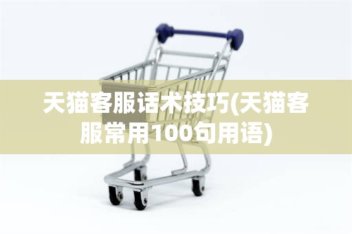 天猫客服话术技巧(天猫客服常用100句用语)