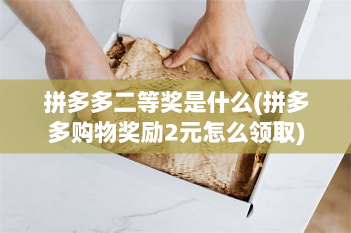 拼多多二等奖是什么(拼多多购物奖励2元怎么领取)