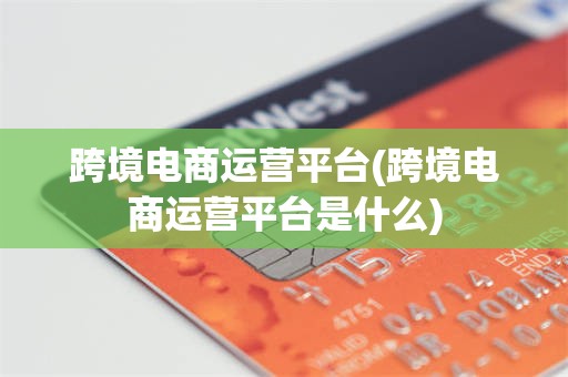 跨境电商运营平台(跨境电商运营平台是什么)