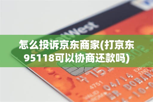 怎么投诉京东商家(打京东95118可以协商还款吗)