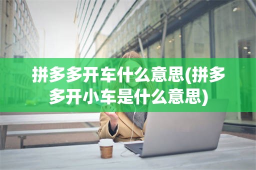 拼多多开车什么意思(拼多多开小车是什么意思)