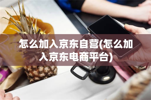 怎么加入京东自营(怎么加入京东电商平台)